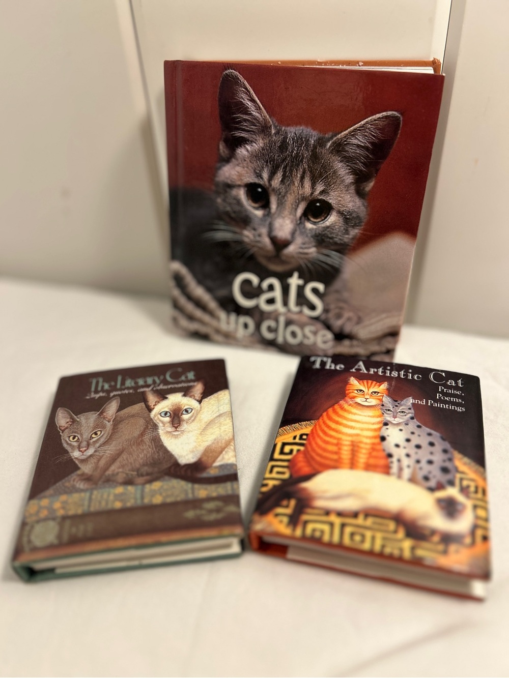 90s vintage Cat Lover Hardcover Book Lot Art Poetry Photography Mini cat books